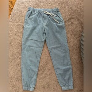 Aerie Blue and White Striped Pants